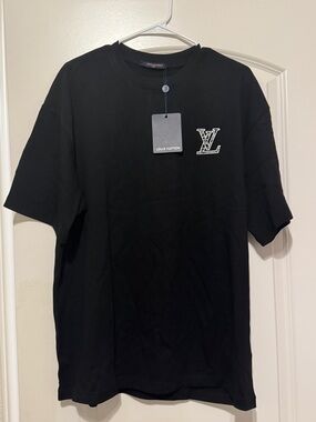 Louis Vuitton Black Short-Sleeve Logo T-Shirt